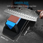 Large Knife Sharpening Stone, Tri-Stone Knife Sharpener, 3 Sides Grit - Image 2