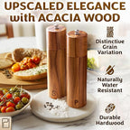 Premium Wooden Salt and Pepper Grinder Set - 28 g / 1 oz each - Image 2
