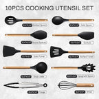 CAROTE Silicone Cooking Utensils Set - Image 2