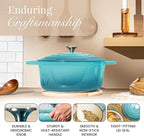 Cast Iron Dutch Oven with Lid – Non-Stick Ovenproof Enamelled Casserole Pot – - Image 7