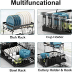 Dish Drying Rack, 2 Tier Dish Racks - Image 6