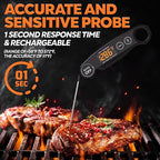 1 Second Instant Read Food Thermometer Rechargeable Meat Thermometer Digital - Image 2