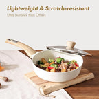 SENSARTE Ceramic Cookware Sets, Pots and Pans Set Non stick, Granite Induction - Image 7