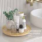 Farmhouse Oak 13" Lazy Susan Turntable Organizer - Image 4