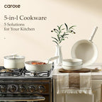 CAROTE 19pcs Pots and Pans Set, Nonstick Cookware Set Detachable Handle - Image 9
