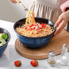 HASENSE Serving Bowls, 60 Ounces Ceramic Salad Pasta Soup Bowls, 8.5 inch Large - Image 7