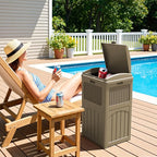Greesum 33 Gallon Resin Outdoor Trash Can - Image 7