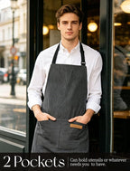 2 Pack Kitchen Cooking Aprons, Soft Aprons - Image 6