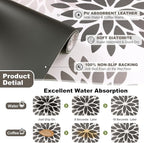 Findosom Floral Dish Drying Mat, Cuttable Drying Mat - Image 3