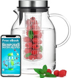 Infusion Pro Glass Fruit Infuser Water Pitcher, Heat Resistant by InfusionPro