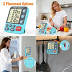 Digital Dual Kitchen Timer, 3 Channels Countdown Triple Timer - Image 6