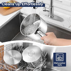 LIANYU Stainless Steel Saucepan Set of 2, 2QT & 3QT Sauce Pan - Image 7