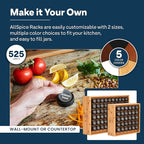 AllSpice Spice Rack Organizer, 525 Unique Labels, Countertop or Wall Mount - Image 4