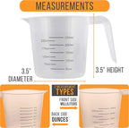 U.S. Kitchen Supply Plastic Measuring Cups - 8 oz Liquid Measuring Cup Set of 6 - Image 3