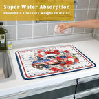 Patriotic Truck Dish Drying Pad 4th of July Drying Mat - Image 7