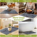 Large Stone Dish Drying Mat for Kitchen Counter, Collapsible Quick Dry Stone - Image 7