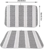 Boho Black Dish Drying Mat 18 x 24 inch Modern Geometry Polka Dot Striped - Image 2