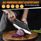 MDHAND Butcher Knife Set, Sharp Meat Cleaver Knife & Bone Chopper Knives & - Image 3