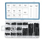 ZELCAN 400pc Roll Pin Set, M1.5 M2 M2.5 M3 M4 M5 M6 Slotted Metric Spring Pins by ZELCAN