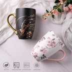 AmorArc Ceramic Tea Cup with Infuser and Lid, 17 Oz, Ceramic Cup with Handle - Image 7