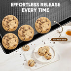 Sakerplus Nonstick Baking Sheet Pan Set of 3, Heavy Duty Cookie Sheets - Image 7