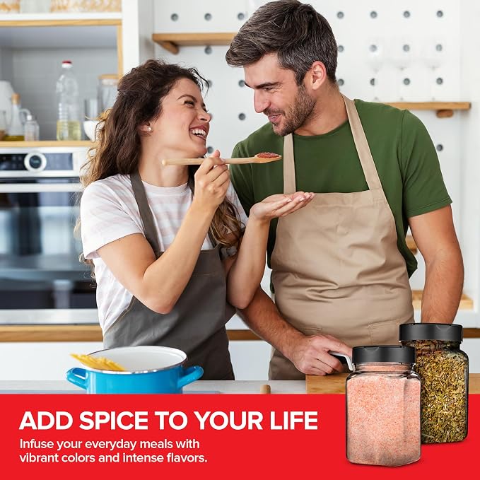 6 Pack 14 oz Plastic Spice Jars, Empty Seasoning Containers - Image 7