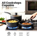KICHLY 8 Piece Pots and Pans Set, Non Stick Kitchen Cookware Set - Image 4