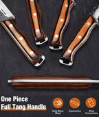 Naitesen 7PCS Hand Forged Butcher Knife and Kitchen Knife 2 in 1 Set - Image 6