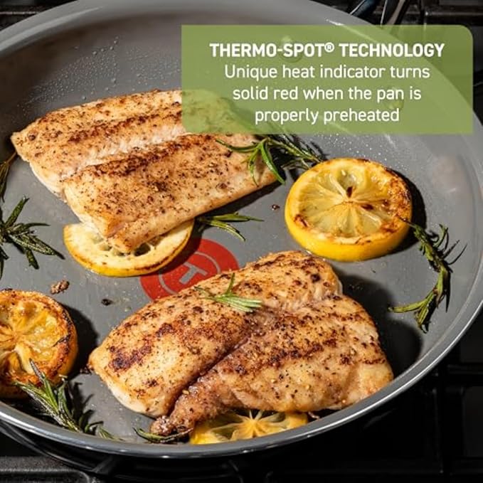 T-fal Preserve Ceramic, Non stick Cookware Set 13-Piece, Oven & Broiler Safe up - Image 6