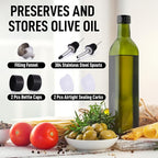 Zulay Kitchen 17oz Olive Oil Dispenser Bottle – Glass Oil Cruet - Image 3