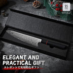 TIVOLI Damascus Chef Knife 8 inch, Japanese Hand Forged High Carbon Kitchen - Image 7