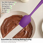 Silicone Spoonula Set: 600ºF Heat Resistant Food Grade Cooking Baking Utensils - Image 7