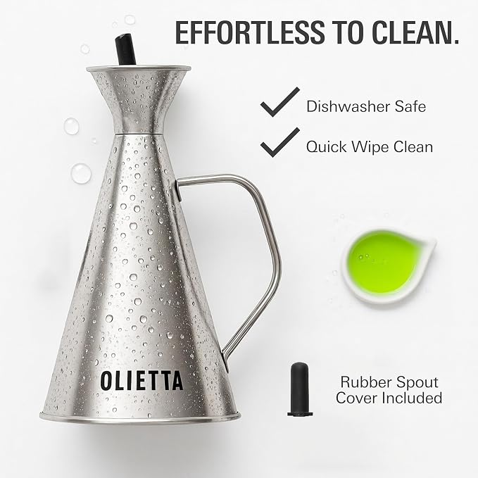 Olietta Olive Oil Dispenser Bottle Copper Stainless Steel Non Drip Leak Proof - Image 6
