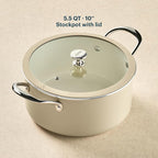 Pyrex 10-Inch Stock Pot Ceramic Cookware - Image 3