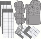 Oven Mitts Kitchen Towels and Dishcloths Pot Holders Sets, Oven Gloves Kitchen by BSKSSK