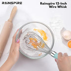 Rainspire 12-Inch Wire Whisk Stainless Steel, Balloon Whisks - Image 6