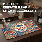 250th Anniversary USA Patriotic Dish Drying Mat 12x20 Absorbent Non-Slip - Image 5