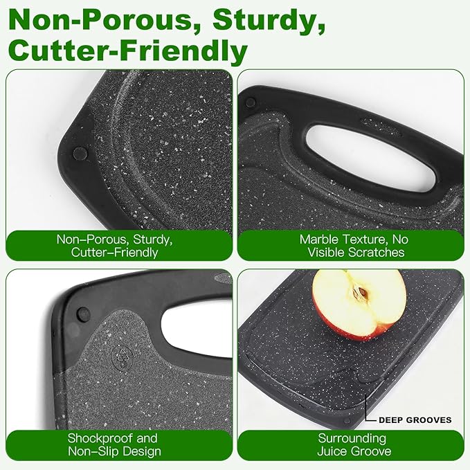 Cutting Boards, 12.5"×7.7" Plastic Chopping Board Made From Natural Food Grade - Image 3