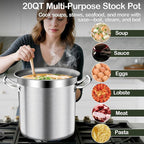 Stock Pot-20QT Stainless Steel Stockpot - Image 2