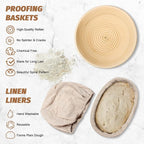 Sourdough Proofing Basket Gift Set, Sourdough Baskets - Image 2
