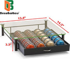 DecoBrothers Crystal Tempered Glass Vertuo Pod Holder Drawer, 24 Large or 48 - Image 3