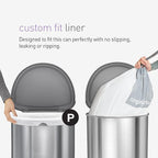 simplehuman Code P, Dispenser Pack Custom Fit Liners, Drawstring Trash Bags - Image 4