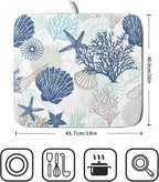 Summer Navy Blue Dish Drying Mat - Image 2