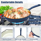 Hisencn Enameled Cast Iron Skillet Set - Image 7