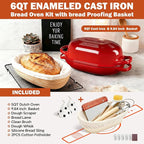 Enameled Cast Iron Sourdough Bread Oven, Dutch Oven, incl. Sourdough - Image 2