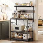 SUPERJARE Bakers Rack with Power Outlets, Microwave Stand, 31.5 X 16.5 Inch - Image 2