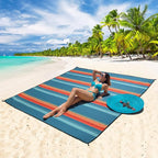 WIWIGO Beach Blanket Waterproof Sandproof Beach Mat 79" X 83"/10'x9'for 2-8 - Image 5