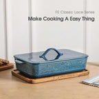 Casserole Dish with Lid, Ceramic 9x13 Casserole Dish - Image 3