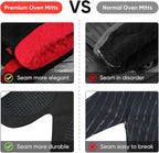 Silicone Oven Mitts, Magnetic Oven Mitt Set, Cotton Oven Mits Heat Resistant - Image 4
