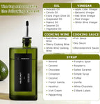 R DRURLCD Dark Green Glass Olive Oil Dispenser Set of 2, 16.9oz/500ml Curved - Image 7